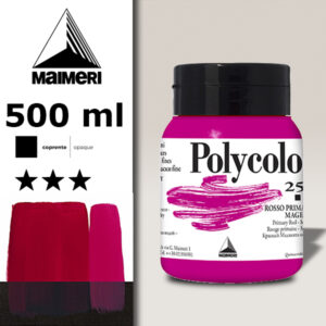 256 - Rosso Primario Magenta 500 ML Acrilico Polycolor Maimeri