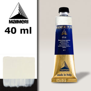 014 - Bianco di zinco coprente 40 ML Colore Olio Puro Maimeri