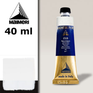 018 - Bianco di titanio 40 ML Colore Olio Puro Maimeri
