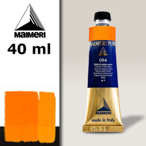 084 - Giallo di cadmio scuro 40 ML Colore Olio Puro Maimeri