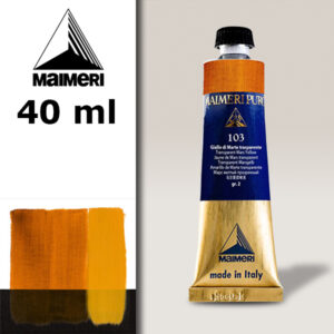 103 - Giallo di Marte trasparente 40 ML Colore Olio Puro Maimeri