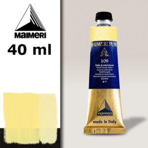109 - Giallo di nickel titanio 40 ML Colore Olio Puro Maimeri