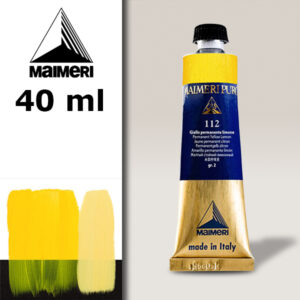 112 - Giallo permanente limone 40 ML Colore Olio Puro Maimeri
