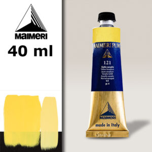 121 - Giallo vanadio 40 ML Colore Olio Puro Maimeri
