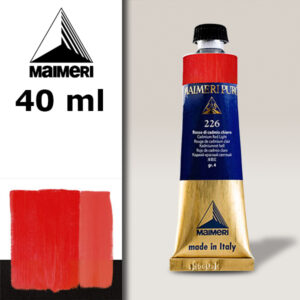 226 - Rosso di cadmio chiaro 40 ML Colore Olio Puro Maimeri