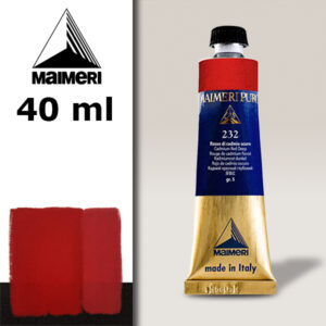 232 - Rosso di cadmio scuro 40 ML Colore Olio Puro Maimeri