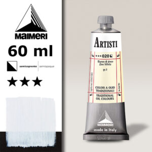 020 - Bianco di zinco 60 ML Colori Olio Artisti Maimeri