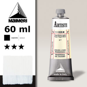 026 - Superbianco rapido 60 ML Colori Olio Artisti Maimeri