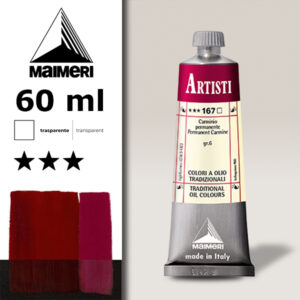 167 - Carminio permanente 60 ML Colori Olio Artisti Maimeri