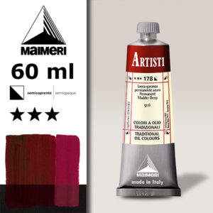 178 - Lacca garanza permanente scura 60 ML Colori Olio Artisti Maimeri