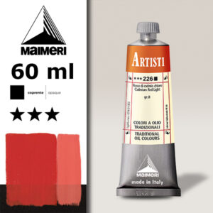226 - Rosso di cadmio chiaro 60 ML Colori Olio Artisti Maimeri