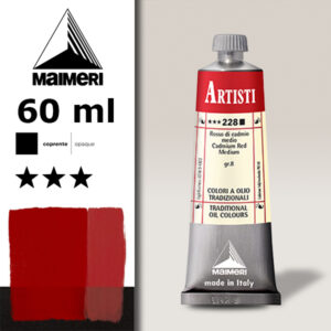 228 - Rosso di cadmio medio 60 ML Colori Olio Artisti Maimeri