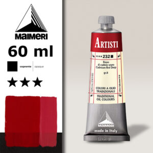 232 - Rosso di cadmio scuro 60 ML Colori Olio Artisti Maimeri