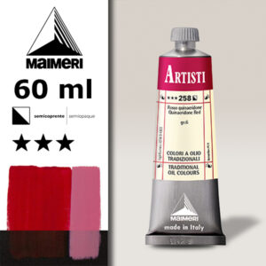 258 - Rosso quinacridone 60 ML Colori Olio Artisti Maimeri
