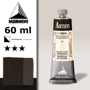 482 - Bruno trasparente 60 ML Colori Olio Artisti Maimeri