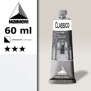 020 - Bianco di zinco 60 ML Colori Olio Classico Maimeri