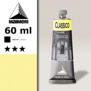 075 - Giallo brillante chiaro 60 ML Colori Olio Classico Maimeri