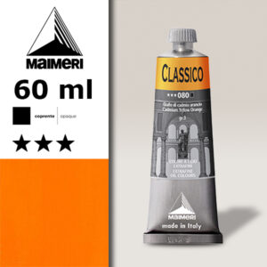 080 - Giallo di cadmio arancio 60 ML Colori Olio Classico Maimeri