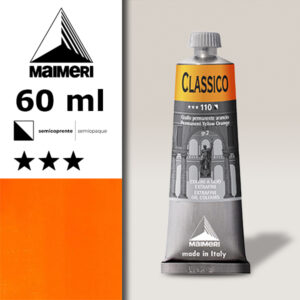110 - Giallo permanente arancio 60 ML Colori Olio Classico Maimeri