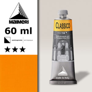 114 - Giallo permanente scuro 60 ML Colori Olio Classico Maimeri