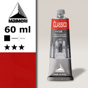 228 - Rosso di cadmio medio 60 ML Colori Olio Classico Maimeri