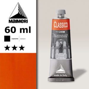 249 - Rosso permanente arancio 60 ML Colori Olio Classico Maimeri
