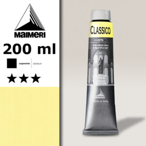 075 - Giallo Brillante Chiaro 200 ML Colori Olio Classico Maimeri