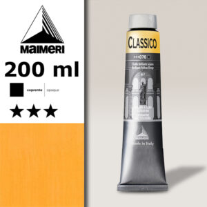 076 - Giallo Brillante Scuro 200 ML Colori Olio Classico Maimeri