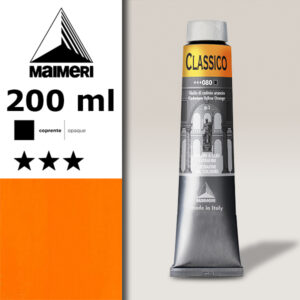 080 - Giallo di Cadmio Arancio 200 ML Colori Olio Classico Maimeri