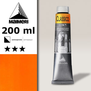 110 - Giallo Permanente Arancio 200 ML Colori Olio Classico Maimeri