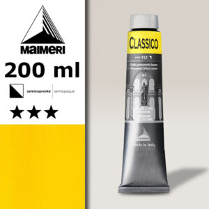 112 - Giallo Permanente Limone 200 ML Colori Olio Classico Maimeri