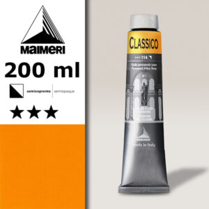 114 - Giallo Permanente Scuro 200 ML Colori Olio Classico Maimeri