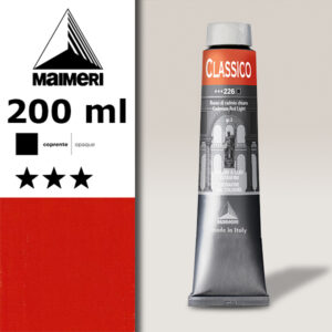 226 - Rosso di Cadmio Chiaro 200 ML Colori Olio Classico Maimeri