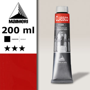 228 - Rosso di Cadmio Medio 200 ML Colori Olio Classico Maimeri