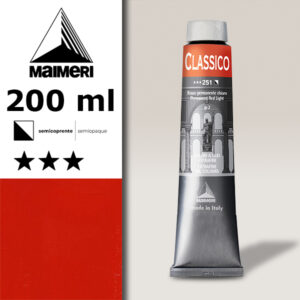 251 - Rosso Permanente Chiaro 200 ML Colori Olio Classico Maimeri