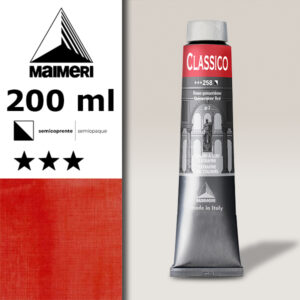 258 - Rosso Quinacridone 200 ML Colori Olio Classico Maimeri