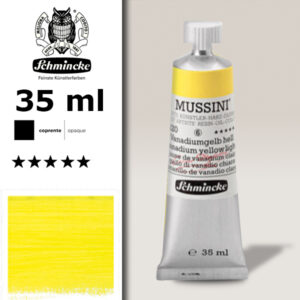 220 - Giallo di Vanadio Chiaro S6 Colore a Olio 35 ML Mussini
