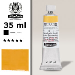 232 - Giallo di Napoli Scuro S4 Colore a Olio 35 ML Mussini