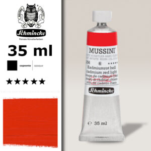 356 - Rosso di Cadmio Chiaro S6 Colore a Olio 35 ML Mussini