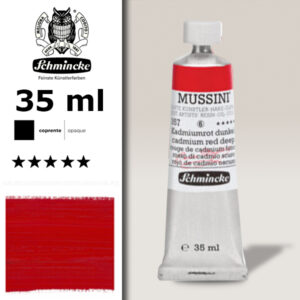357 - Rosso di Cadmio Scuro S6 Colore a Olio 35 ML Mussini