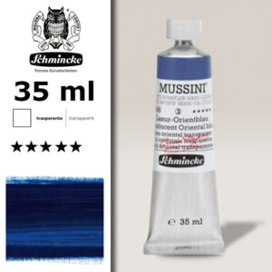 496 - Blu Orientale Trasparente S3 Colore a Olio 35 ML Mussini