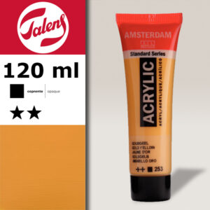 253 - Giallo Oro Acrilico 120 ML Amsterdam Acrylic Talens