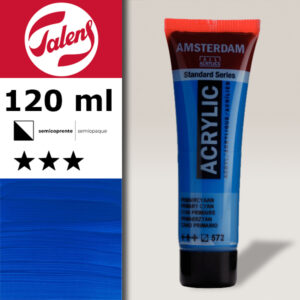 572 - Blu Primimario, Ciano Acrilico 120 ML Amsterdam Acrylic Talens
