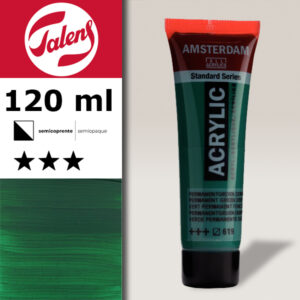619 - Verde Permanente Scuro Acrilico 120 ML Amsterdam Acrylic Talens