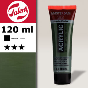 622 - Verde Oliva Scuro Acrilico 120 ML Amsterdam Acrylic Talens
