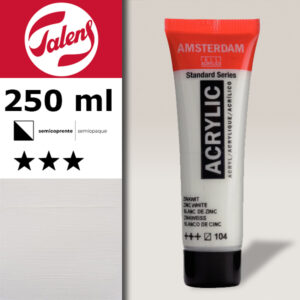 104 - Bianco Zinco  Acrilico 250 ML Amsterdam Acrylic Talens
