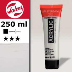 105 - Bianco Titanio  Acrilico 250 ML Amsterdam Acrylic Talens
