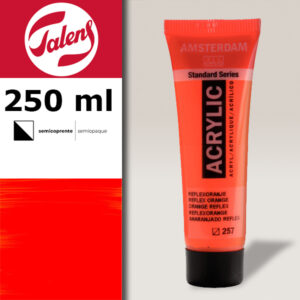 257 - Arancio Reflex  Acrilico 250 ML Amsterdam Acrylic Talens
