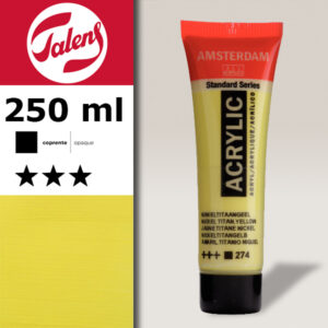 274 - Giallo Nichel Titanio  Acrilico 250 ML Amsterdam Acrylic Talens