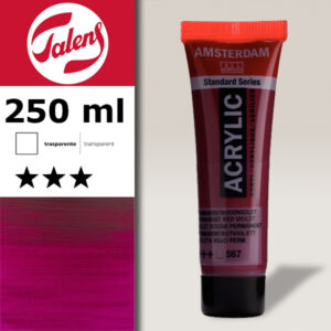 567 - Viola Permanente Rossastro  Acrilico 250 ML Amsterdam Acrylic Talens
